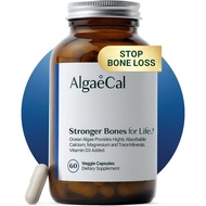 ALGAECAL- Plant Based Calcium Supplement with Vitamin D3 (1000 IU) for Bone Strength, Contains 13 Mi