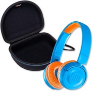 JR 300BT Kids On Ear Wireless Headphone Bundle with gSport Case (Blue)