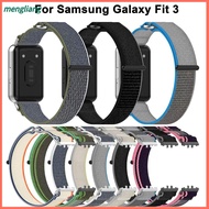 MENGLIANG ไนลอนทำจากไนลอน สายรัดไนลอน ปรับได้ปรับได้ อะไหล่สำหรับเปลี่ยน สายนาฬิกาข้อมือสาย ของใหม่ สมาร์ทวอทช์ กำไลข้อมือสร้อยข้อมือ สำหรับ Samsung Galaxy Fit 3