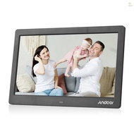 D&amp;L Andoer 10 Inch Wide LCD Screen Digital Photo Frame 1024 * 600 High Resolution Electronic Photo Frame with MP3 MP4 Video Player Clock Calendar Function 2.4G Remote Control