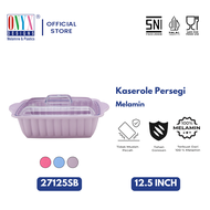 Onyx Seiv Wadah Saji Sedang 12.5" dengan Tutup Transparan: Melamin Aman untuk Makanan 27125SB