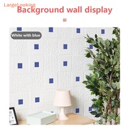 [LargeLooking] Self-adhesive Waterproof Moisture-proof 3D Wall Sticker Tile Brick Wall Sticker Foam Panel Wallpaper Bedroom Decoration