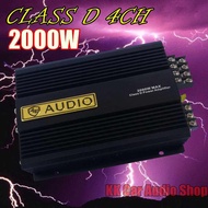 เพาเวอร์แอมป์ คลาสดี 4 ch 2000 W สำหรับรถยนต์ ยี้ห้อ AE AUDIO พาวเวอร์แอมป์ class d 4CH 2000W ขับกลางแหลม หรือซับ