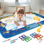 Magic Water Drawing Rug 100x150cm - 3 Pens   8 Stamps Educational Toy for Kids