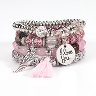 Gelang Tangan Etnik Bohemian Gaya Etnik Retro Gelang Manik-Manik Rumbai Bracelet Gelang Couple Pria 