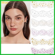 Won Glitter Freckles Face Tattooed Face Glitter Makeup Speckles Makeup Patches