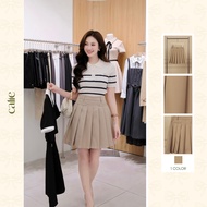 (The Upwind Kite) 2-piece pleated tulle short skirt, basic form, elegant, high-quality materials, Ca