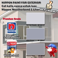 Nippon Paint Weatherbond Exterior collection 1 Liter Special Touch 1049P / Gray Prose 1984P / Pewter Gray 1978P