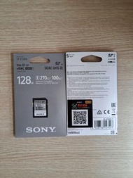 行貨-高速卡🇯🇵NEW SONY E-SERIES SF-E128A (128GB) UHS-II CLASS 10 U3 4K V60 SDXC SD MEMORY CARD    (BRAND N