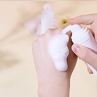 100ml Flat cap cleaning foam production bottle/ foam hand soap bottle white foam soap bottle