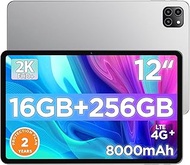 Callsky-Tab Android Tablet, 12 inch Large Screen Tablet, 1200 x 2000 IPS 2K Resolution Display, Rein