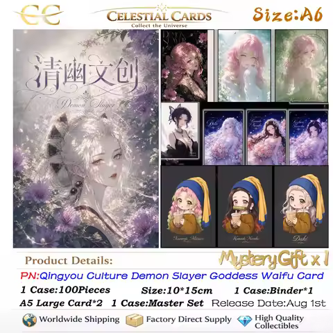 Wholesale 2026 New Qingyou Culture Demon Slayer Goddess Waifu Card A6 Acrylic Board Color Paper Blin