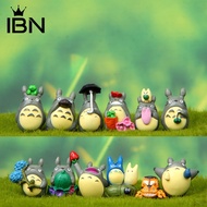 Ibn-12pcs /Set Anime Totoro Model Resin Miniatur Rumah Boneka Bonsai