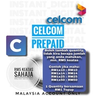 ( RM5 Keatas Sahaja ) Celcom Prepaid Topup Celcom murah Celcom Reload Celcom