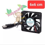 Fan 6x6cm 5V Fan cooler router modem hdd external cooling laptop usb