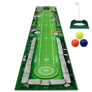 CRESTGOLF Golf Green Putter Mat Cartoon Mini Putter Blanket Practice Floor Mat Foldable Golf Putter 