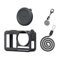 For DJI Omso Action5Pro Silicone Case for Action5 Pro Lens Cap Sports Camera Protective Accessories