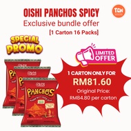 [CARTON PACK] OISHI PANCHOS SPICY x 16 Packs Tortilla Chips Made from Whole Corn Origin from Indones