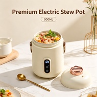 Portable Health Small Electric Stew Pot  Small Electric Crock Pot Travelling Health Pot Multifunctio