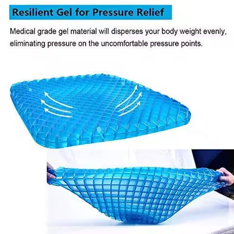 Breathable Chair Sitter 3D Latex Silicone Gel Cushion Honeycomb Summer Ice Cool Car Cushion Orthoped