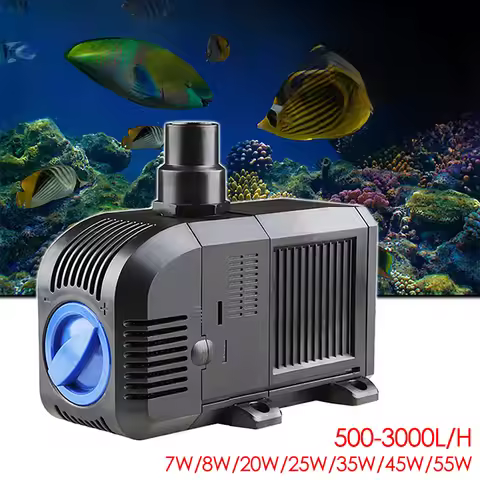 500-3000L/H Ultra-Quiet Submersible Water Fountain Pump 7/8/20/25/35/45/55W Fish Tank Pond Aquarium 