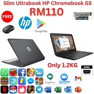 HP 11 G5 CHROMEBOOK / PLAYSTORE / SPEAKER NICE / HD WEBCAM / 4GB RAM / 16GB SSD / ULTRABOOK SLIM LAP