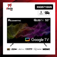 ใหม่ Aconatic ทีวี 55 นิ้ว QLED 4K Google TV รุ่น 55QS710AN ระบบปฏิบัติการ Google/Netflix &amp; Youtube, Wifi,  MEMC, Voice Search, Frameless Design, Dolby Vision &amp; Atmos, Fast Cast (รับประกัน 3 ปี)