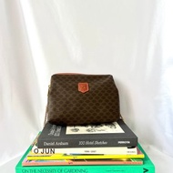 Celine Medieval Bag 啡色凱旋門側斜肩包手提袋 日本中古二手