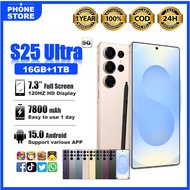 Handphone Baru Dual SIM 5G HP Popular Skrin 7.3 Inci HD RAM 16GB ROM 1TB Kamera 48MP Bateri 8000mAh 