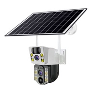 8MP 4K Wireless Solar Camera 4G Sim Outdoor Dual Lens Wifi IP Camera PIR Night Vision CCTV Security Protection Monitor
