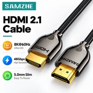 SAMZHE 8K HDMI 2.1 Cable 48Gbps 4K 120Hz 5mm Slim HDMI to HDMI Cable for PS5 Xbox TV PC Monitor