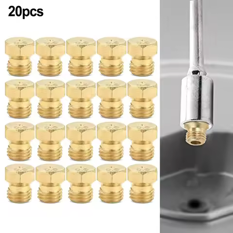 5/20PCS Propane Gas Nozzles 0.5mm Orifice Brass Jet Nozzle Propane Burner Orifice Kit Grill Replacem