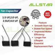 Fan Capacitor 1.5uF / 2.0uF / 2.5uF / 4.0uF | Kapasitor Kipas Siling & Berdiri | Alat Ganti Motor Ki