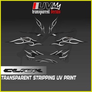 ❂ ∇ ✸ TRANSPARENT CLICK 125 V2 FIRE DECAL