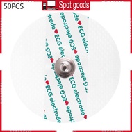 XI 50 Pieces Set Practical Disposable Electrode Pads ECG EKG Electrodes Heart Monitor Non-woven Elec