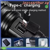 {joycearthur.}USB Rechargeable Lamp 2025 XHP360 LED Flashlight 26650 Battery Most Powerful Lantern  