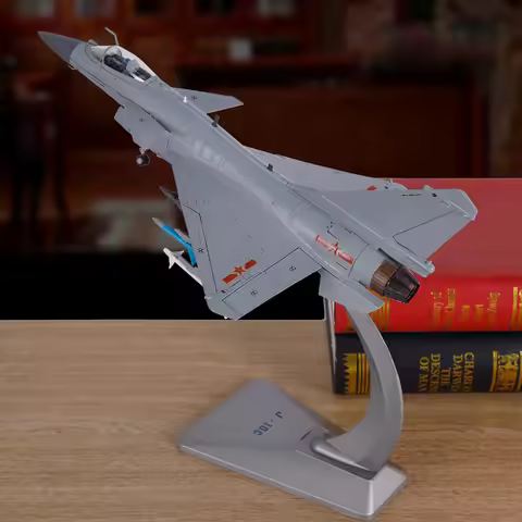J10C Fighter Jet Model 33cm Military Aircraft Collectible Die-Cast Metal Display Gift for Aviation E