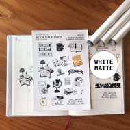Bookish Haven Sticker Sheet (White Matte Waterproof Sticker, Morning Face Studio)