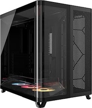 CORSAIR AIR 5400 RS-R ARGB Triple Chamber Mid Tower PC Case - 3X Pre-Installed Reverse Rotor RS120-R