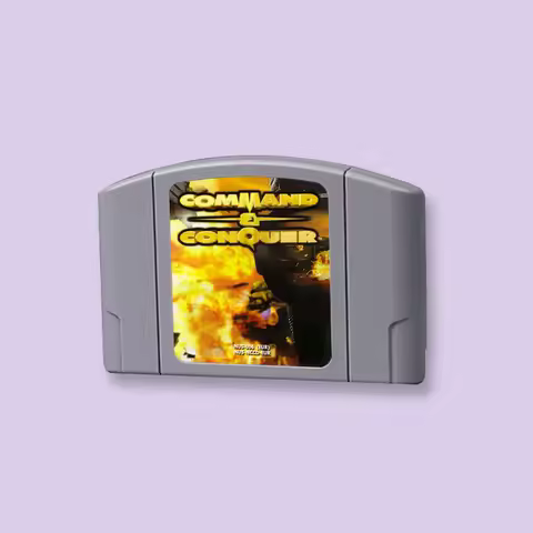 For N64 Game Command & Conquer Cartridge Link 006 USA NTSC & EUR PAL Version for Nintendo 64 Console