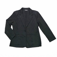 Maggie Koo 25329 Women Plus Size M-6XL Stretchable 2 Buttons Blazer Jacket with Open Pocket MAGGIE K