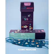 ICONIC KID4-12year FACE MASK / KF99 SPACE DINO KID PROTECTIVE RESPIRATOR FACE MASK (10PCS)