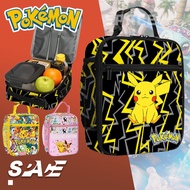 Pokemon Lunch Bag For Kids Pikachu Insulation Bag Anime School Student Lunch Box For Boys
