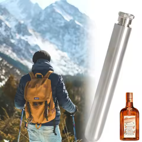 Flasks Wine Whisky Bottle Stainless Steel Tubular Wine Pot 1.5oz Portable Wine Bottle Portable Wine 
