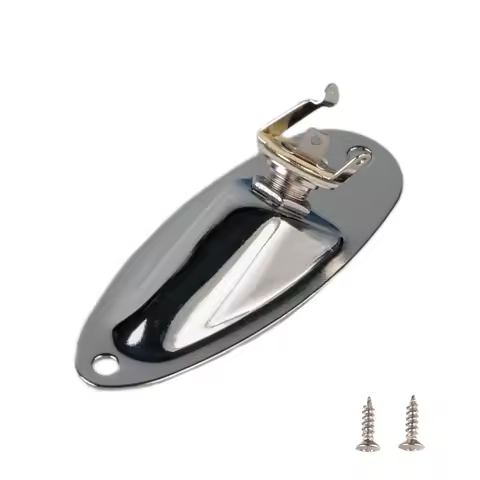 Chrome Input Jack Plate For ST Electric Guitar Bass Instruments Build Output Input Jack Plated Guita