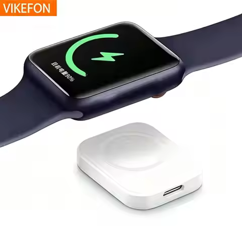 VIKEFON Magnetic Watch Wireless Charger Pad for Apple Watch series 11 10 9 8 7 6 5 4 3 SE Type C Por