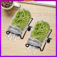 [Tachiuwa2] 2x Jar Sprouting Lids with 2 Sprouting Holder Accessories Duable Easy to Clean Sprouting