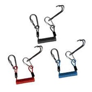Scuba Diving Diver Dual Reef Hook & Coil Lanyard Swivel Clip