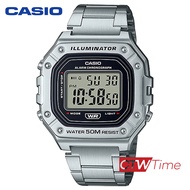 Casio Digital นาฬิกาข้อมือสเตนเลส รุ่น W-218HD-1AVDF (สีเงิน)