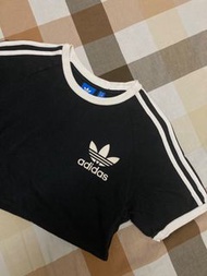 Adidas Original 愛迪達三葉草條紋上衣 愛迪達t shirt